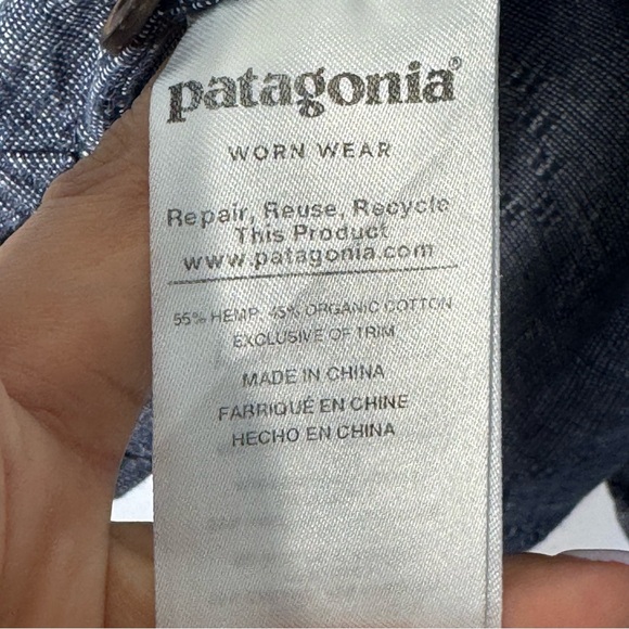 Patagonia Men’s Back Step Goshawk Dobby New Navy Shirt Sz M - Picture 11 of 14